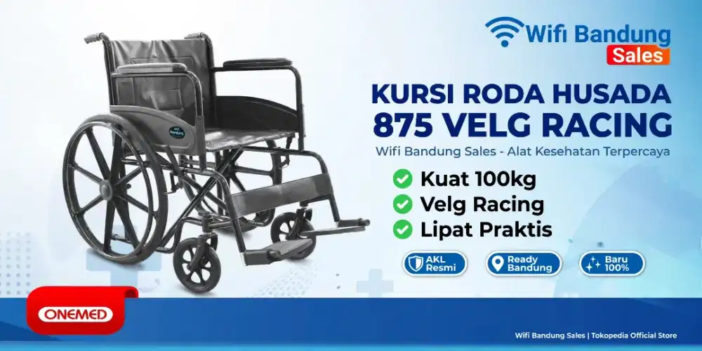 Kursi Roda ONEMED Husada 875 Velg Racing Deluxe