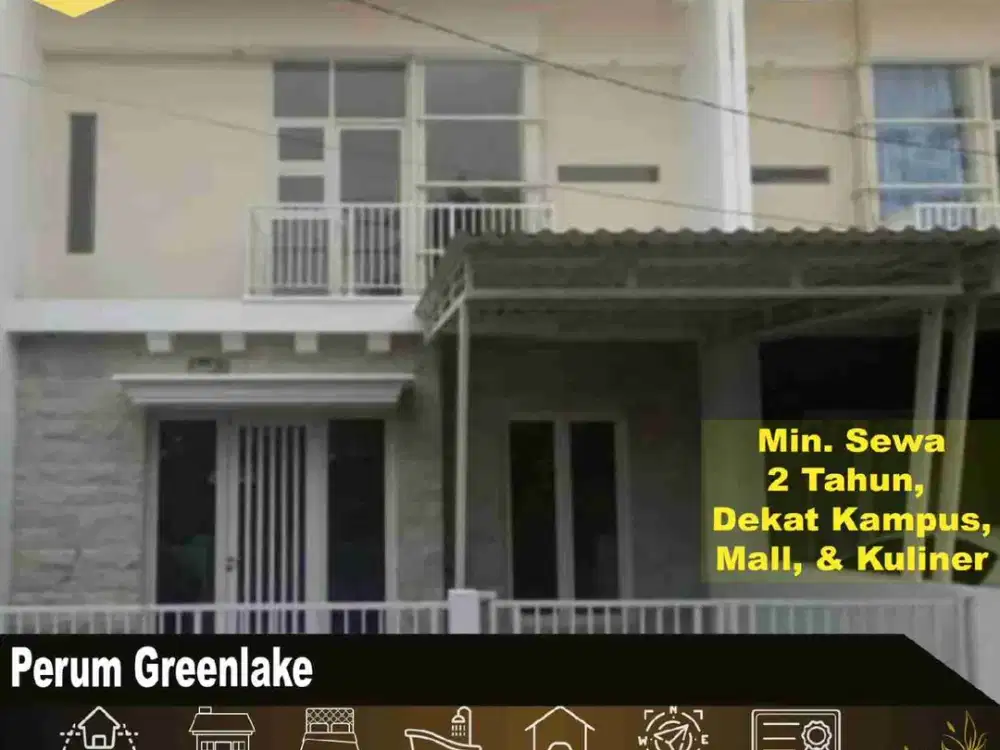 Disewakan Rumah Perum Greenlake Wonorejo Timur Baru Surabaya