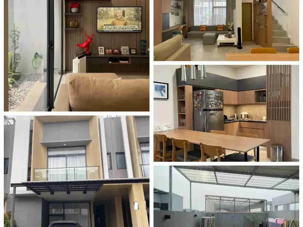 JUAL Rumah 2 Lantai + Rooftop, 3 KT, Cantik Full-Furnished di BSD, 3.2M NEGO