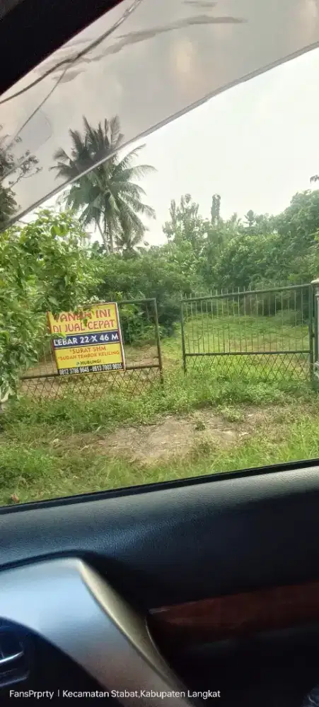 Dijual Cepat Tanah Darat SHM Sudah Ditembok keliling Strategis