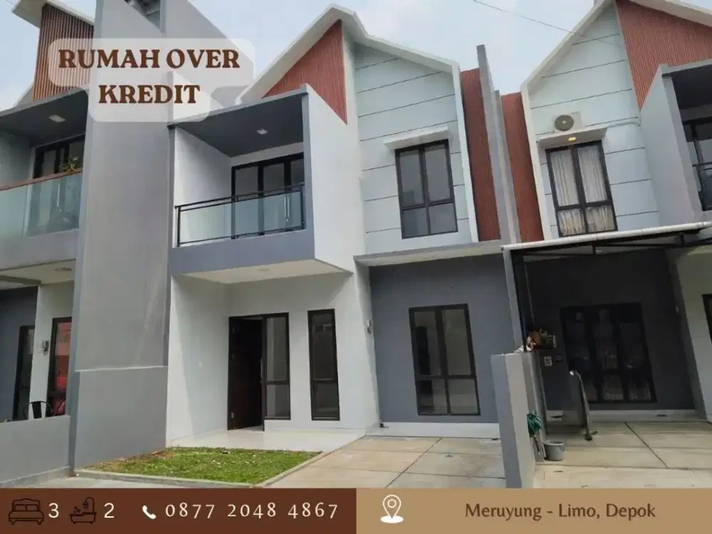 Rumah 2LT Jual 85JT Over Kredit di Jl Meruyung 5 menit Tol Limo Depok