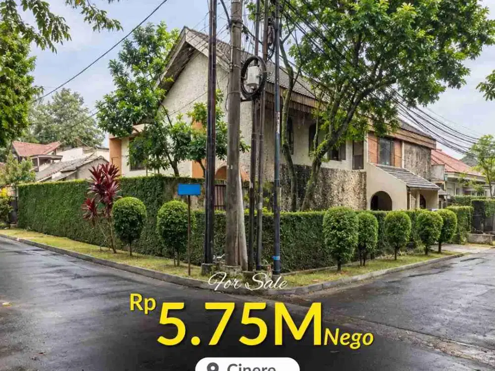 di jual rumah luas dan murah di Cinere