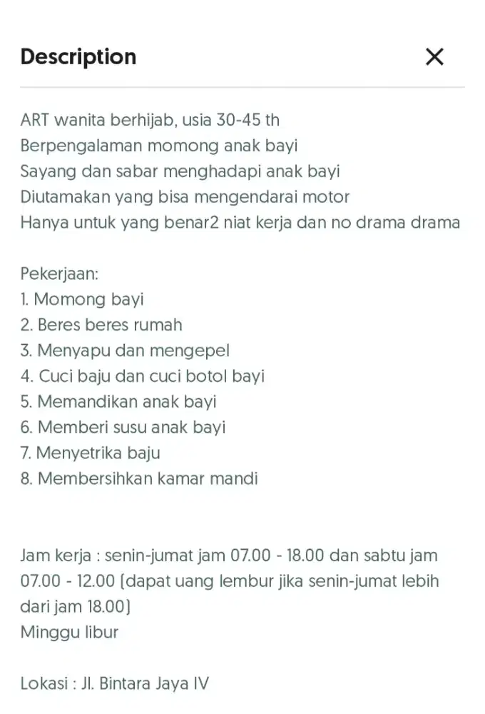 ART PP dan momong bayi