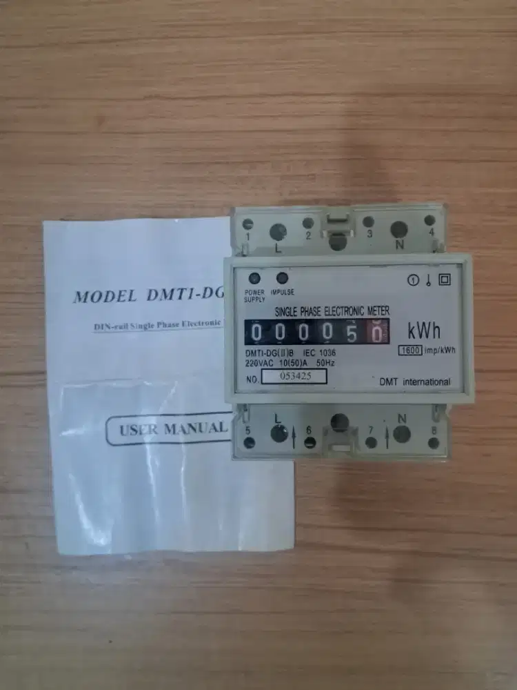 KWh Meter 1 Phase Din Rail DMT International DMTI-DG (II) Baru
