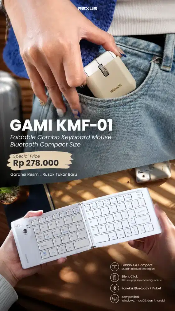 Keyboard dan Mouse rexus GAMI KMF-01