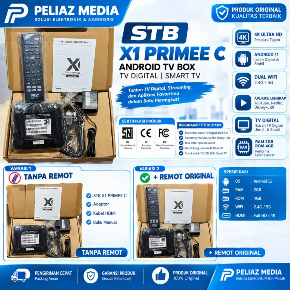 STB Android X1 PRIME C OS 9 Baru — Harga Grosir
