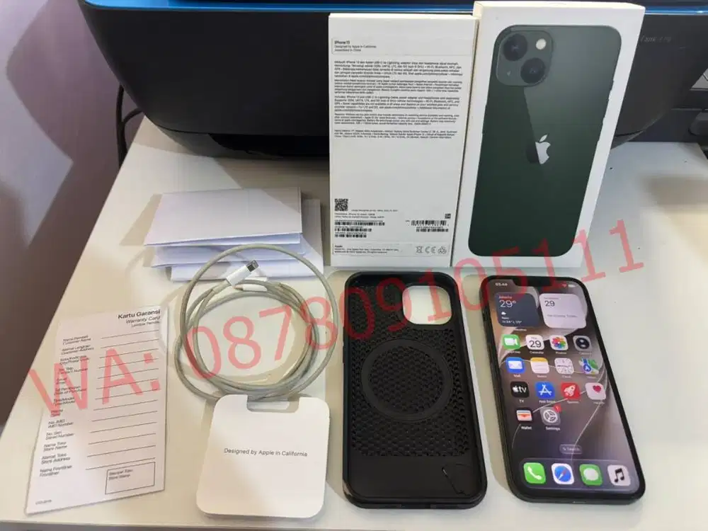 IPHONE 13 128GB GREEN EX IBOX FULLSET BH 100% MULUS SEPERTI BARU