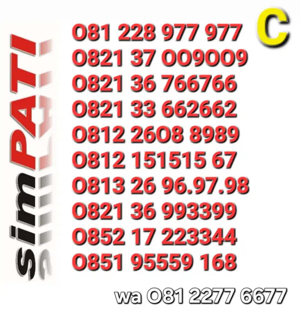 Nomor simpati OO9OO9