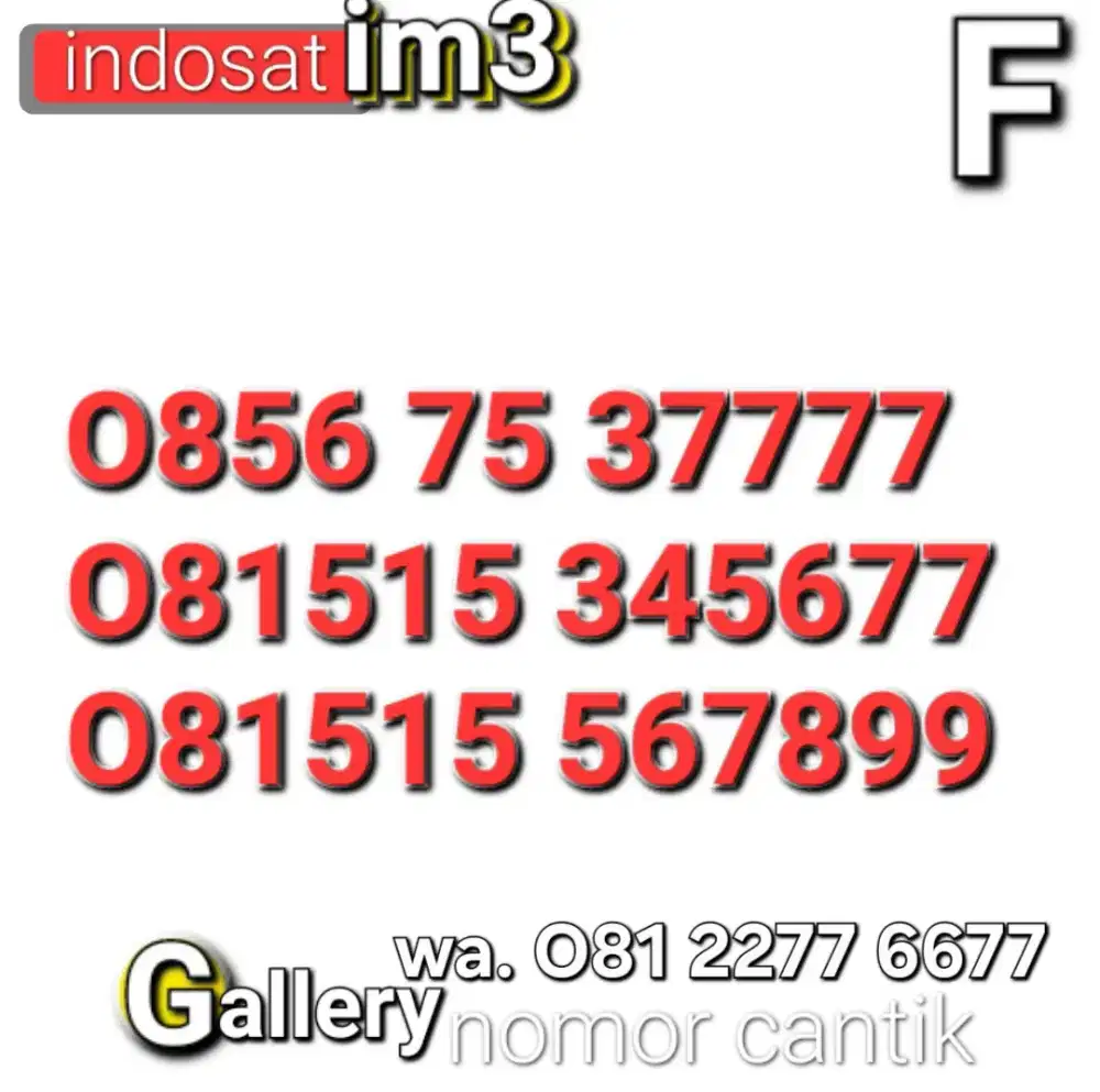 Nomor indosat im3 567899