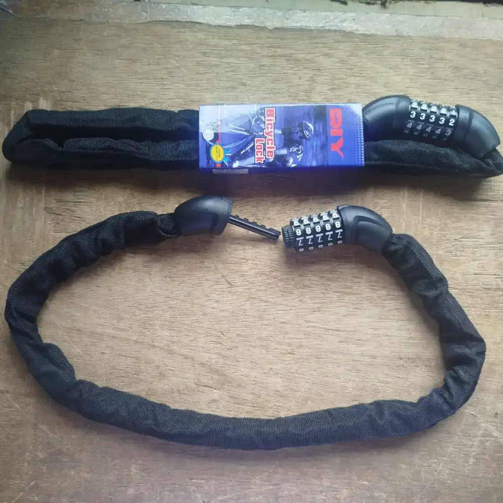 DIY Gembok Rantai Kombinasi Angka 5 Digit Panjang 90 Cm Berkualitas