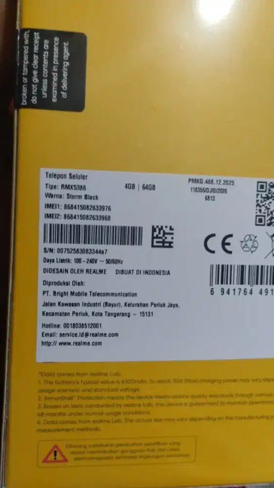 Hp baru beli mau dijual lg masih segel