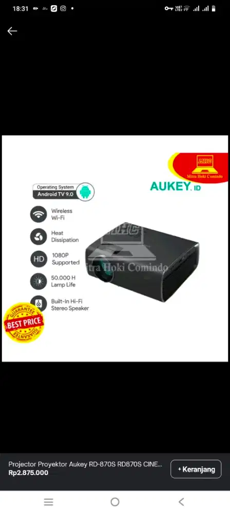 Proyektor Aukey RD - 870S