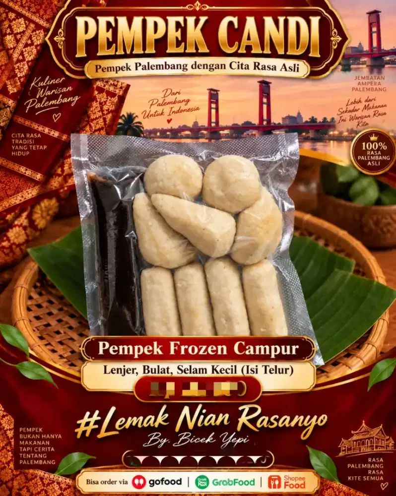 Pempek Candi Khas Palembang.