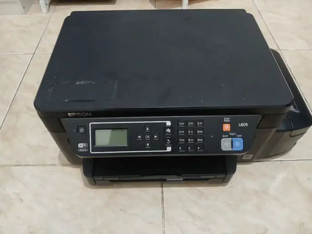 Epson L605 Ink Tank Wifi Duplex Print Scan Copy - Mulus Siap Pakai