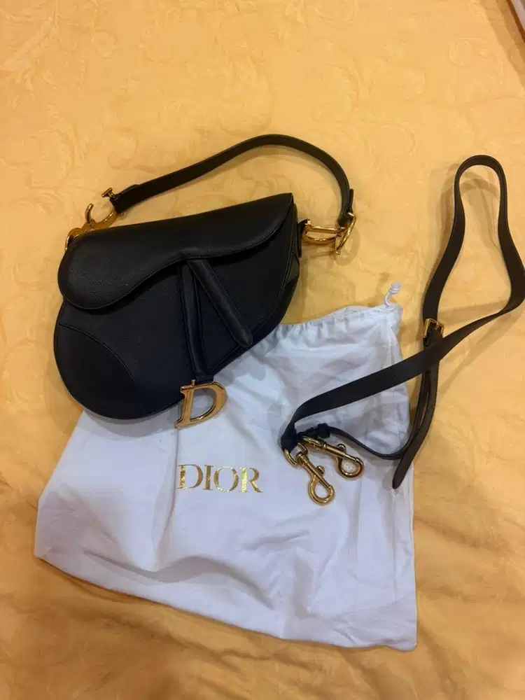 Black Dior Saddle Bag