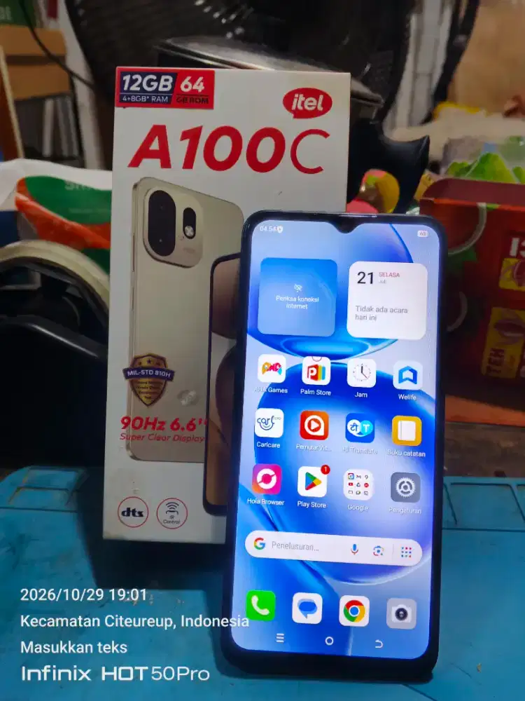 Itel A100C ram 4/64gb hp dus box aja