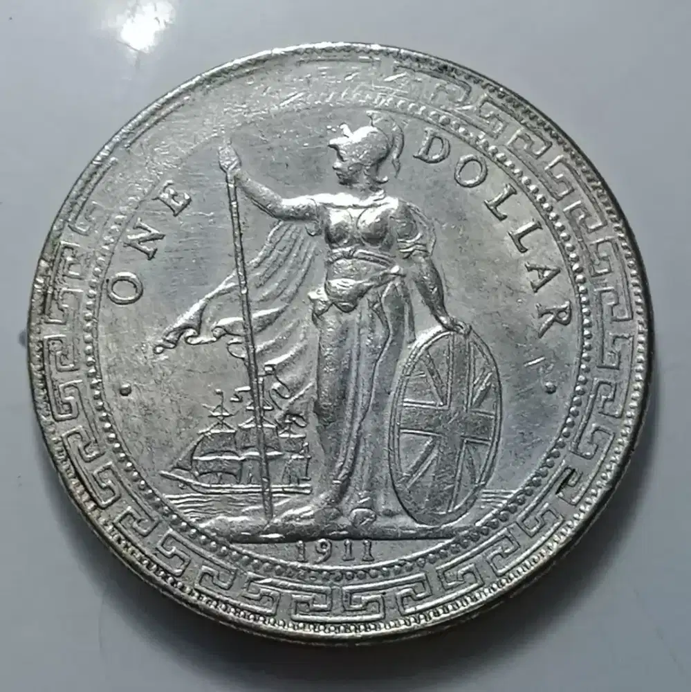 KOIN LANGKA 1911 DOLLAR INGGRIS ERA EDWARD GEORGE
