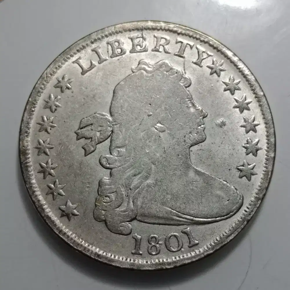 Koin Langka 1801 DRAPED BUST DOLLAR USA AMERIKA