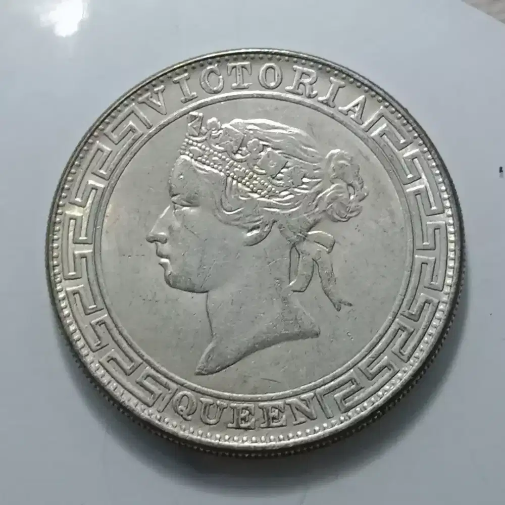 Koin Langka 1867 QUEEN VICTORIA DOLLAR HK CHINE