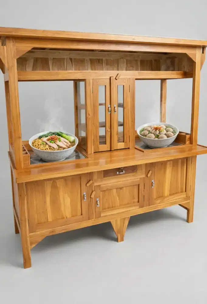 Cod free ongkir gerobak mie ayam bakso bonus dandang