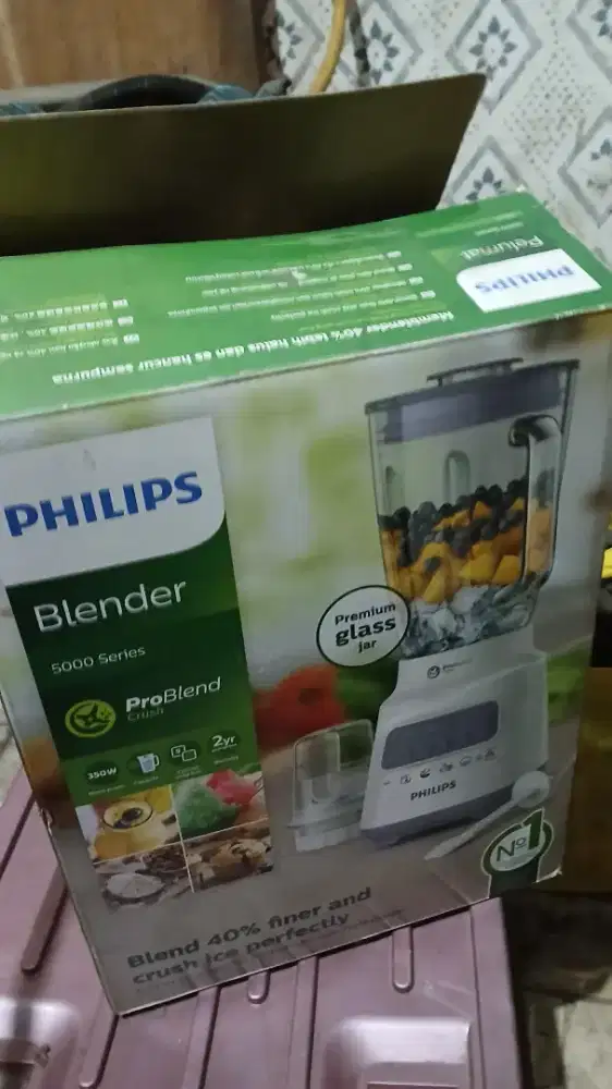 Blender fhilips baru botol.kaca