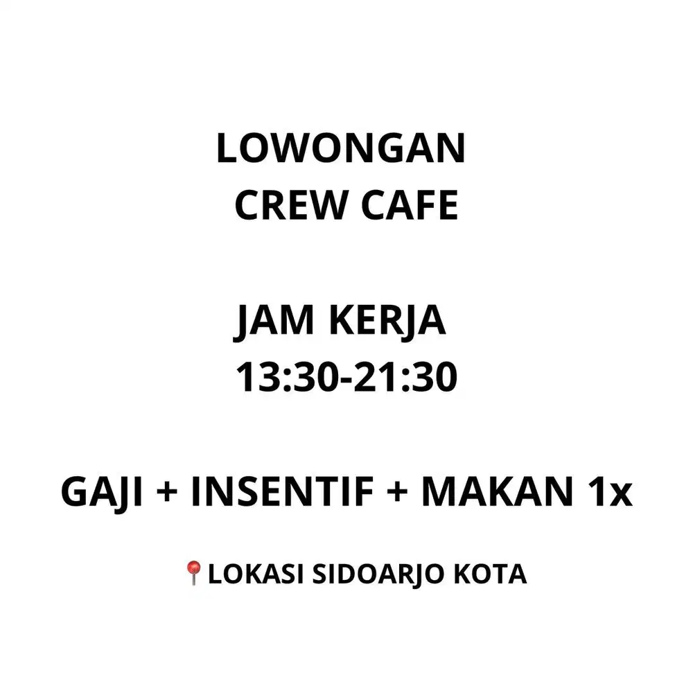 LOWONGAN BERSIH-BERSIH OUTLET & BANTU GORENG DIDAPUR
