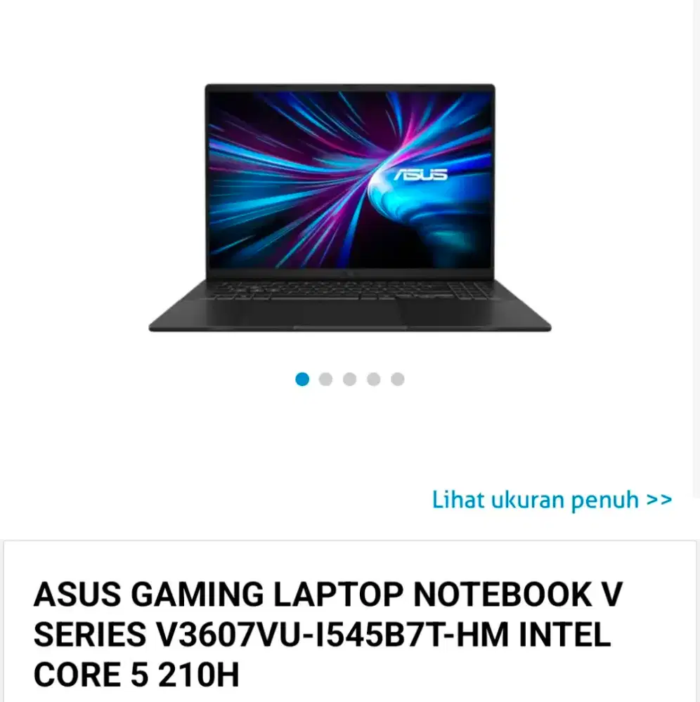 Laptop ASUS GAMING V SERIES V3607VU-1545B7T-HM Kredit DP 0