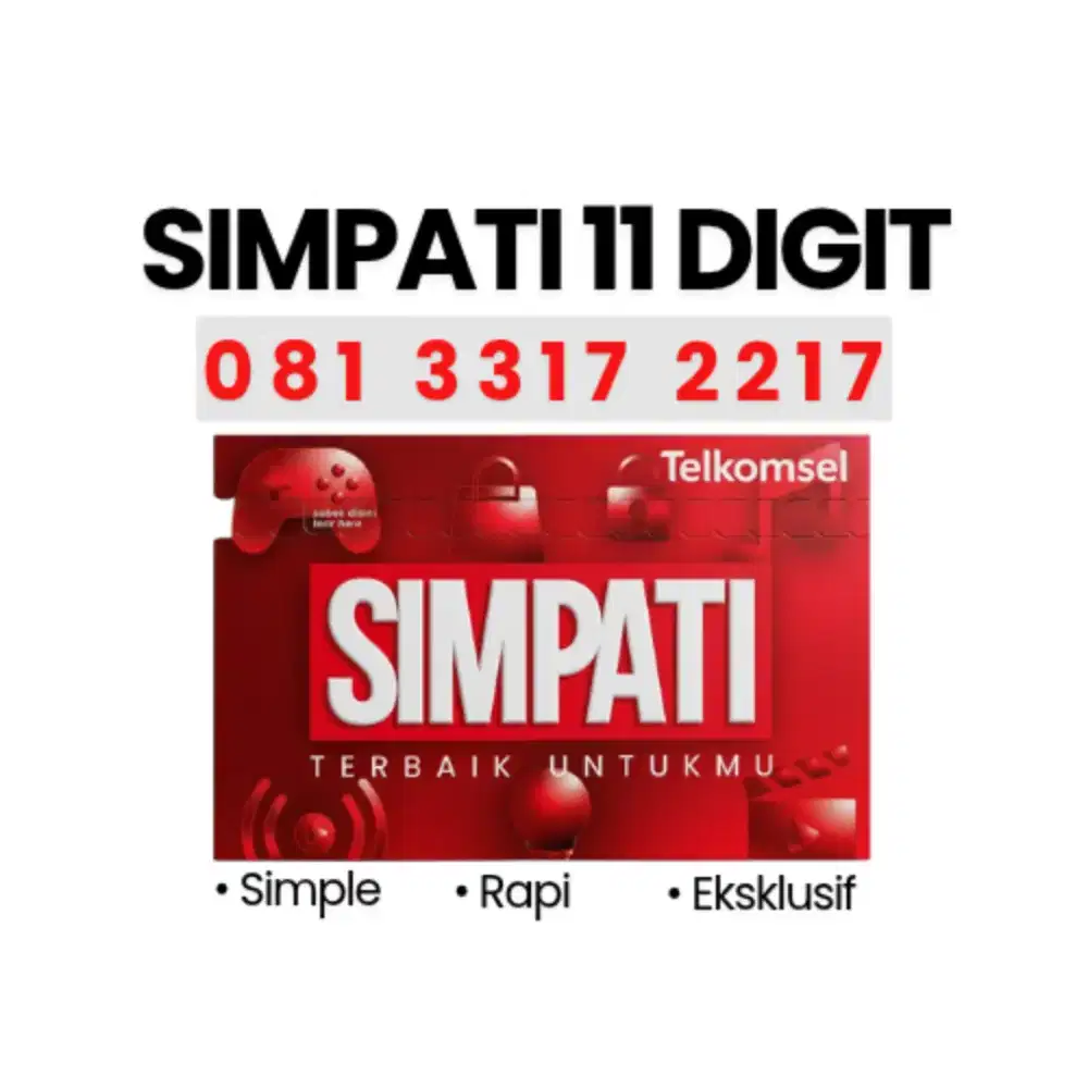 KARTU PERDANA NOMOR CANTIK TELKOMSEL SIMPATI 11 DIGIT TURUN RAPI 1717