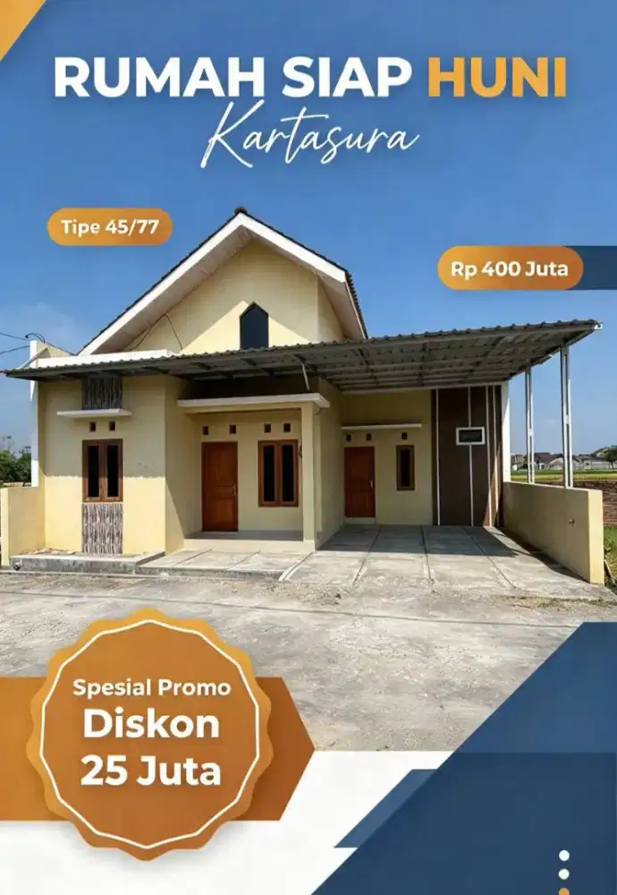 DISKON 25 JT Rumah Baru Scandinavian Ready Huni Kertonatan Kartasura