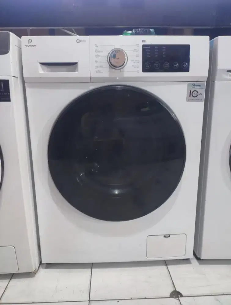 MESIN CUCI 1 TABUNG FRONT LOADING POLYTRON WONDER WASH SERIES PFL 8108
