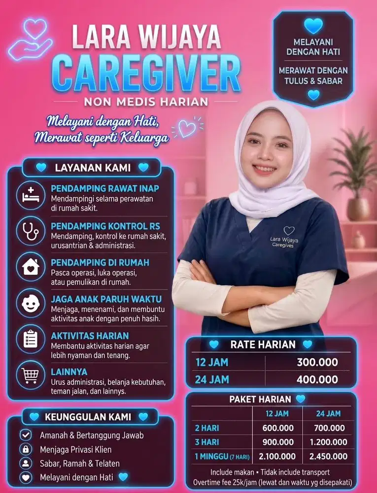 Suster Perawat bersertifikat, homecare,pendamping pasien dirumah sakit