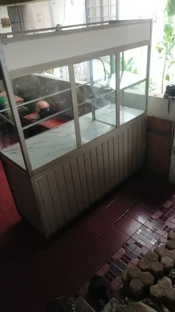 Dijual ETALASE/GEROBAK DAGANG ALUMUNIUM 150X50X165