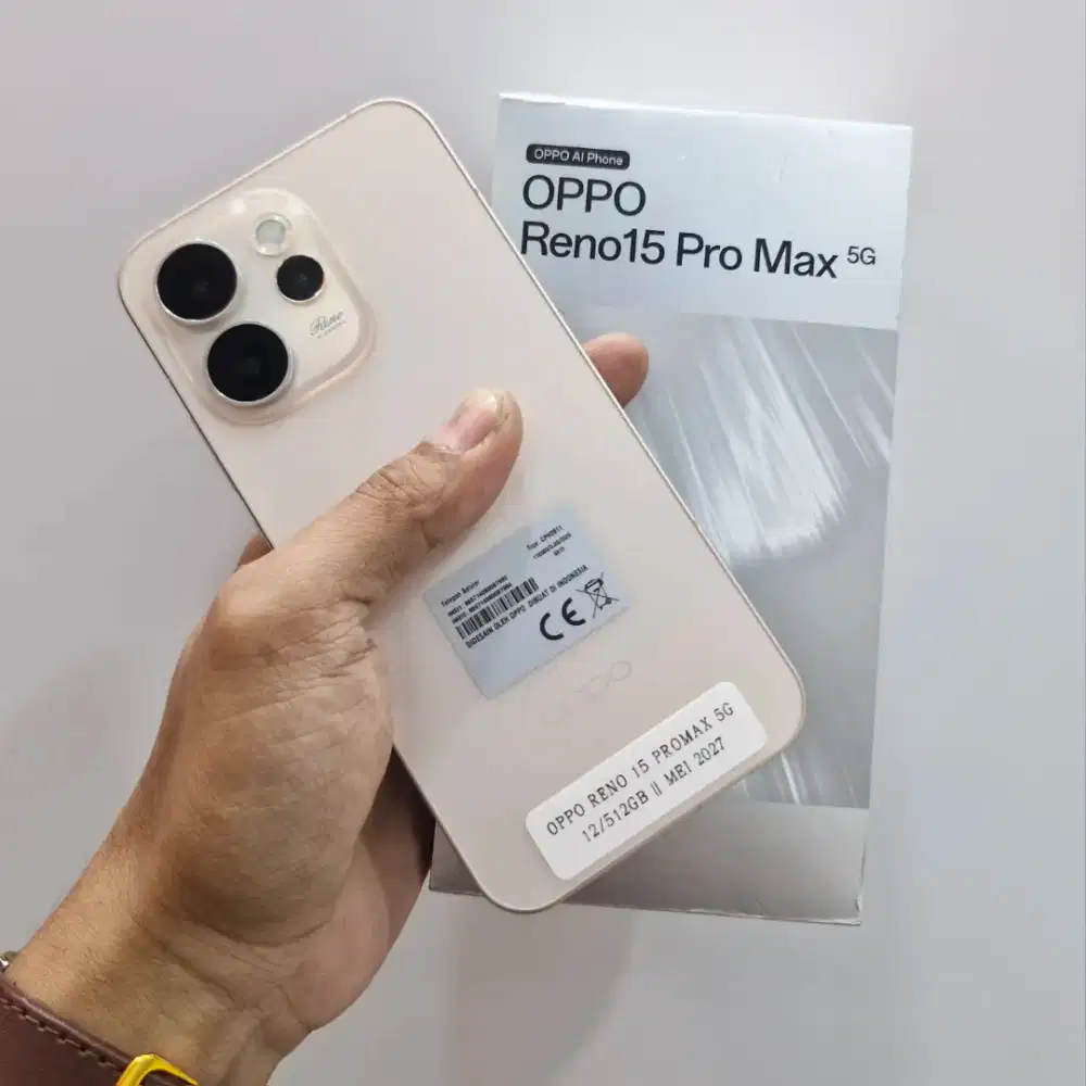 OPPO Reno 15 Pro Max 12/512GB, garansi mei 2027 + garansi layar