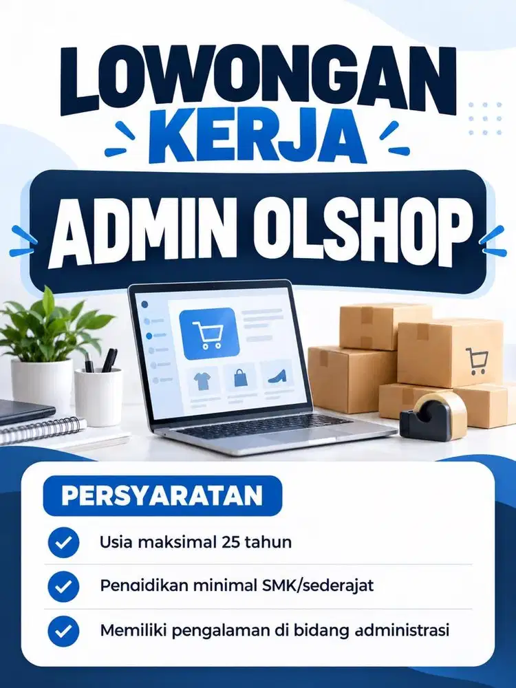 DICARI ADMIN OLSHOP