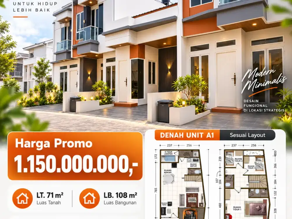 Jual Rumah Ready 2 Lantai Kalasan Residence Cimahi, 4 KT Harga Promo 1,15 M