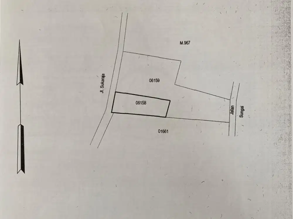 Dijual Tanah di mainroad Sukaraja, sayap pasteur