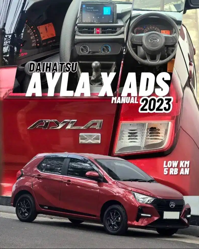 LOW KM !!! Daihatsu AYLA X ADS Seperti Baru KM 5 Rb an SIAP PAKAI
