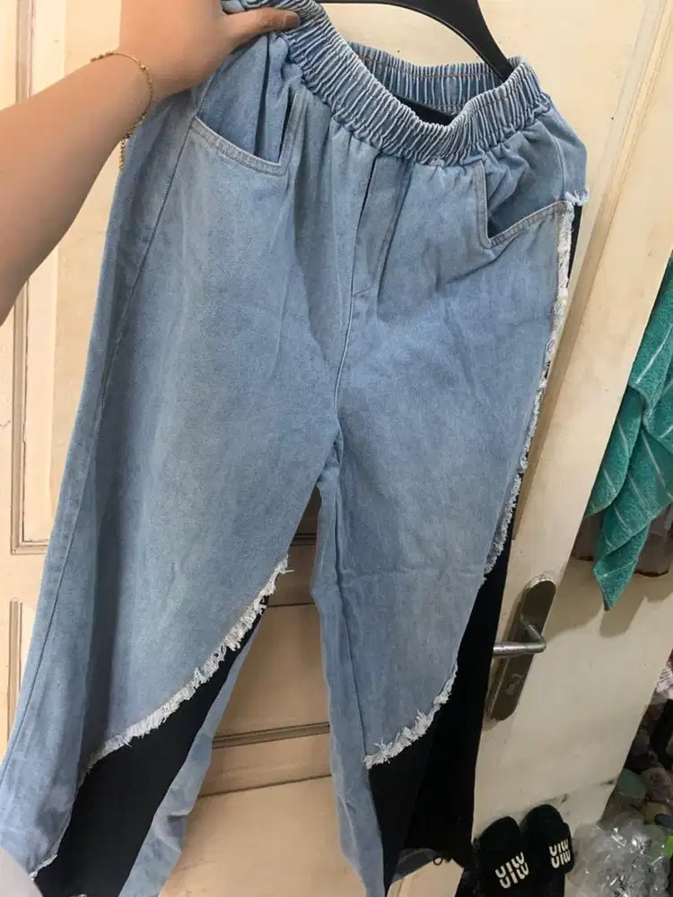 Celana levis pinggang karet basic by misca