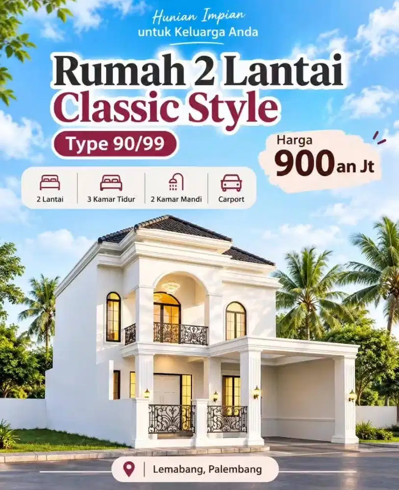 JUAL CEPAT RUMAH PALEMBANG KOTA PALEMBANG