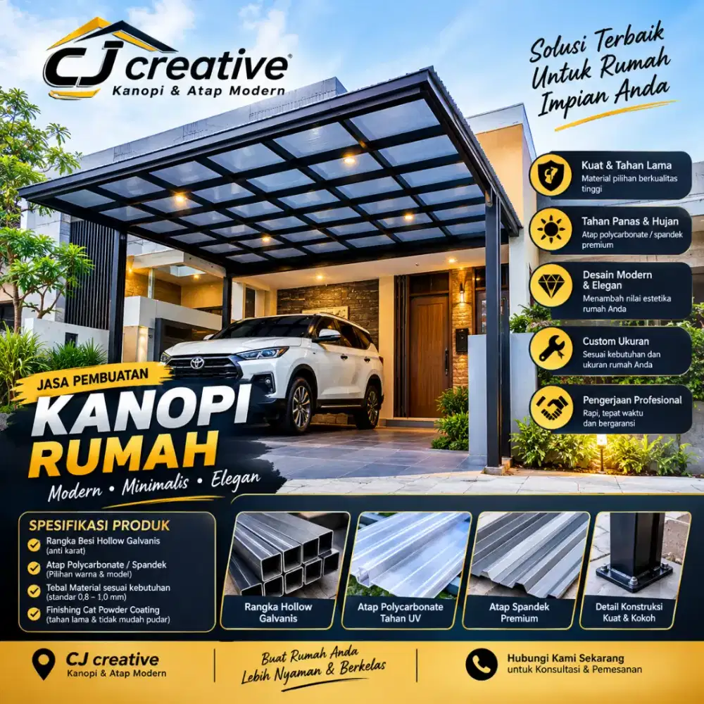 Jasa pembuatan kanopi dan mezzanie