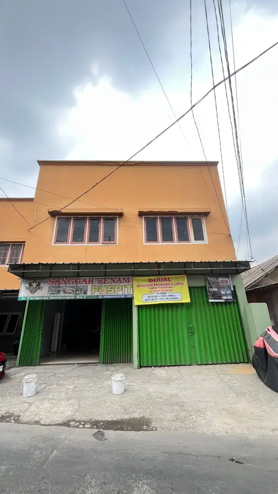 DIJUAL TANAH DAN BANGUNAN PERMANEN 2 LANTAI