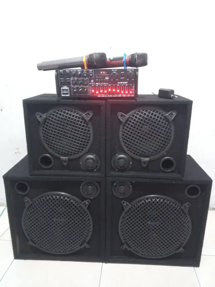 Paket lengkap sound karaoke 12 in+8 in
