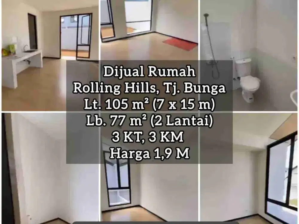 Dijual Rumah 2 lantai di Rolling Hills Tanjung Bunga Makassar