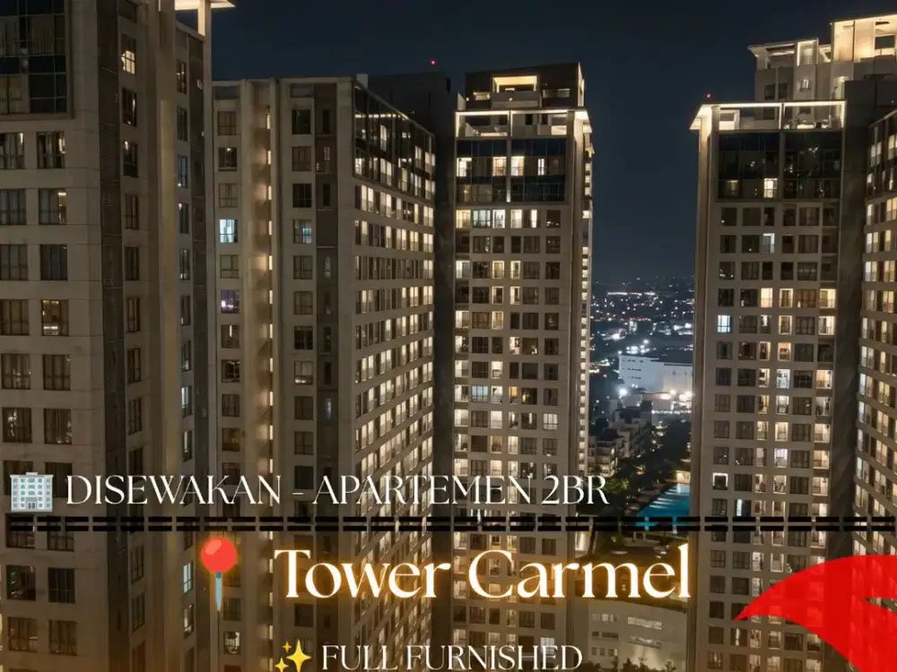 Apartemen 2 Bedroom Full Furnished dengan Pool View – Tower Carmel Lantai 8
