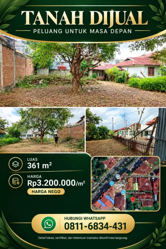 TANAH PUSAT KOTA BANDA ACEH