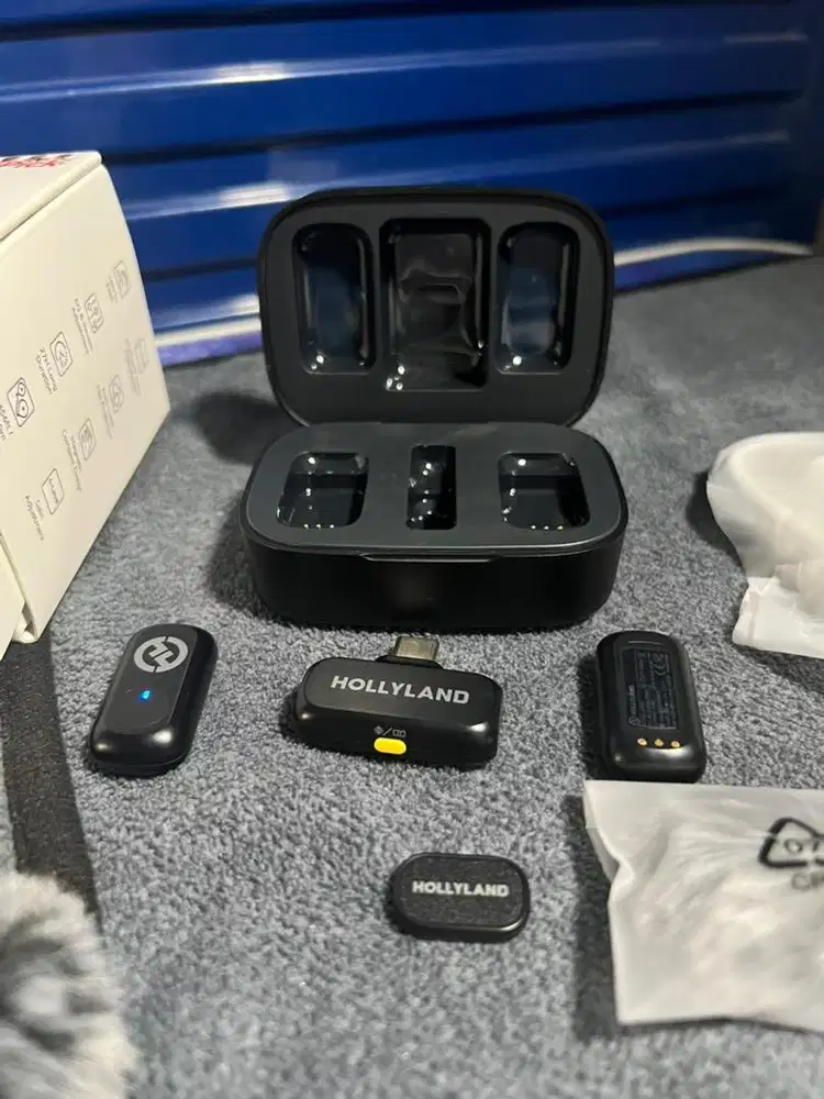 Hollyland Lark A1 Duo USB-C, Mic Wireless 2 Orang, Second Lengkap Dus