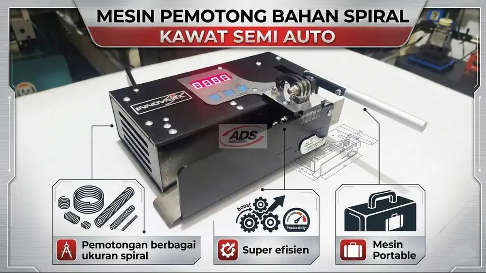MESIN PEMOTONG BAHAN SPIRAL KAWAT SEMI AUTO