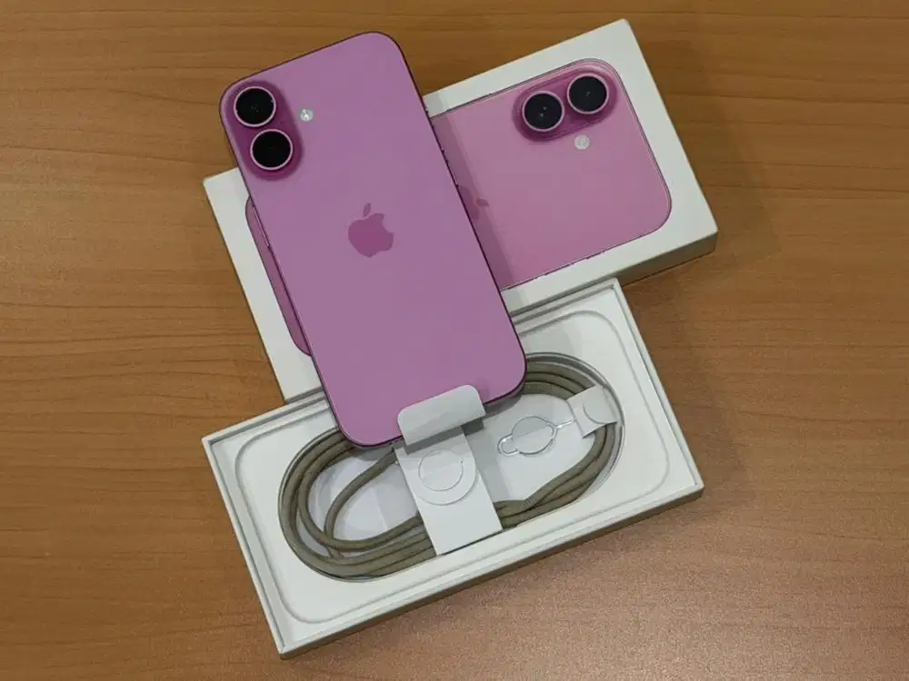 iPhone 16 Pink 128GB iBox Sangat Terawat Tanpa Minus