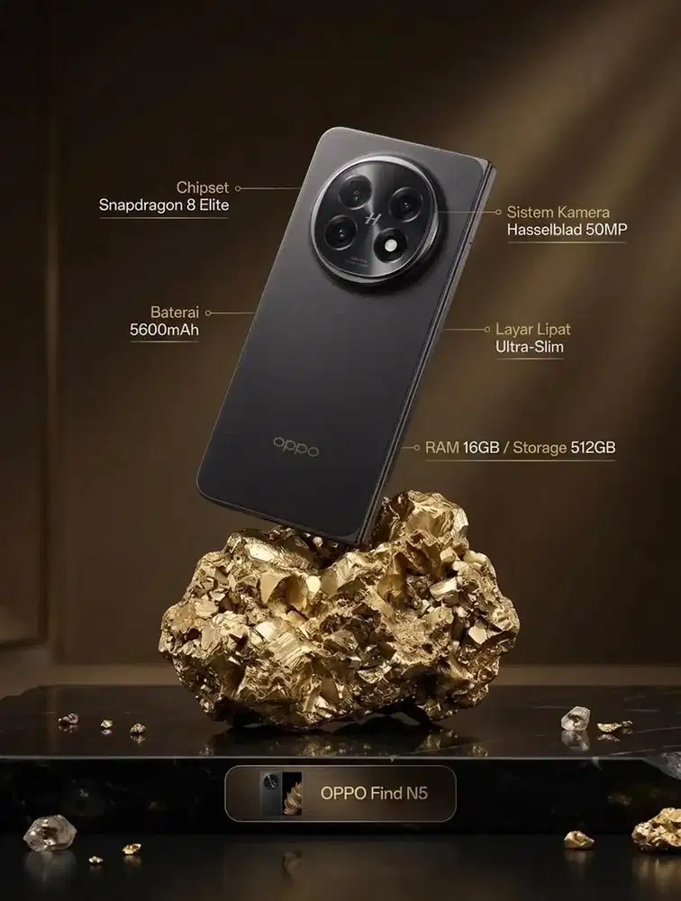 OPPO Find N5 Fold — Tipis Maksimal, Mewah Tanpa Batas!