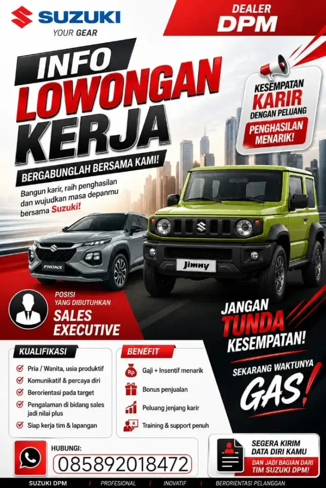 LOWONGAN PEKERJAAN SALES EXECUTIVE